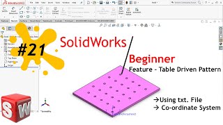 SolidWorks | 21 | Beginner | Table Driven Pattern