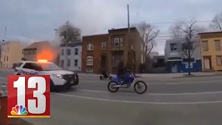 Video shows Albany police car hitting dirt bike