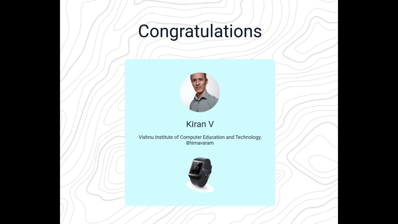 Coding Practice 1 Congrats Card React Js Ccbp 4 O Ccbp Youtube