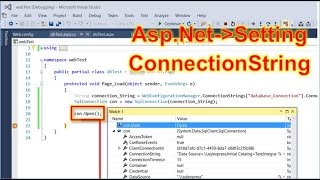 ASP.net, c# 01: Read ConnectionString SQL Server Settings