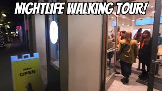 Thursday Night in San Mateo Ca Nightlife Walking Tour 4K