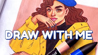 DRAW WITH ME | Q&A + Markers and Coloured Pencils