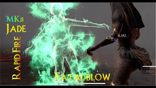 MK Mobile MK11 JADE (Netherrealm) Rapid fire Gameplay And Finishing. Spinning Shadow Fatal Blow.