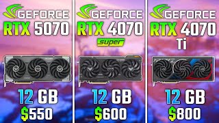 RTX 5070 vs RTX 4070 SUPER vs RTX 4070 Ti | Test in 6 Game