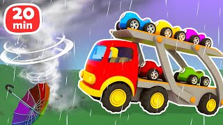 Helper Cars full episodes - Car cartoons for kids | Learn colors & animals for kids with trucks
