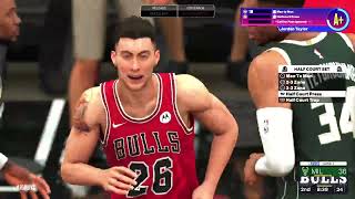 NBA 2K24 MYCAREER PS5 Chicago Bulls VS. Milwaukee Bucks 159-139 Semi-finals (1-0)