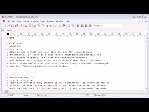 Beginner PHP Tutorial - 7 - The php.ini File Beginner PHP Tutorial - 7 - The php.ini File