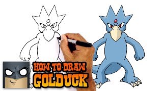 How to Draw Pokemon | Golduck | Step by Step