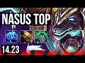 NASUS vs GAREN (TOP) | 2400+ games | NA Master | 14.23