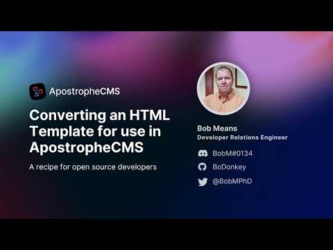 How To Convert Html For Use In Apostrophe