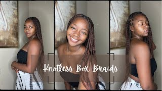 Medium Long Knotless Box Braids | Wash Day ✨ Custom Color ✨ Install