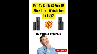 Fire TV Stick VS Fire TV Stick Lite || Which One to Buy? #Shorts
