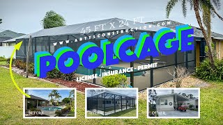 Installation of the Poolcage in Florida