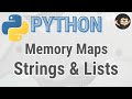 How are Strings and Lists created in Python Memory?
