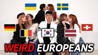EUROPEANS Things That Asian Find Weird!! (Belgium, Swiss, Latvia, Ukraine, Germany, Sweden)