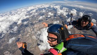 Valter #skydiving on his #AFF level one #skydive with www.learnskydiving.co.uk