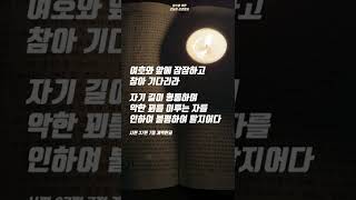 오늘의 성경말씀 / 시편 37편 7절 개역한글