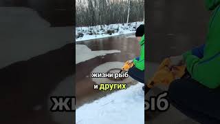 Как задуть воздух под лёд воздуходувкой аккумуляторного типа