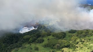 Lava evaporated Hawaii's Green Lake