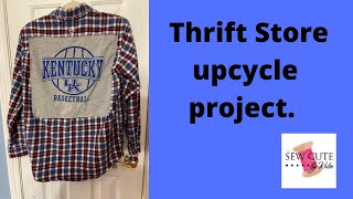 Upcycle t-shirt and flannel shirt