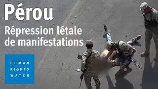 Pérou : Répression létale de manifestations