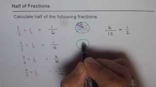 19 Find Half of Fractions