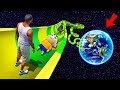 SHINCHAN AND FRANKLIN TRIED THE IMPOSSIBLE GIANT WATERSLIDE FROM SPACE CHALLENGE GTA 5