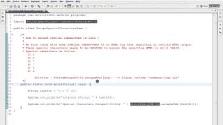 HOW TO ESCAPE SPECIAL CHARACTERS JAVA DEMO