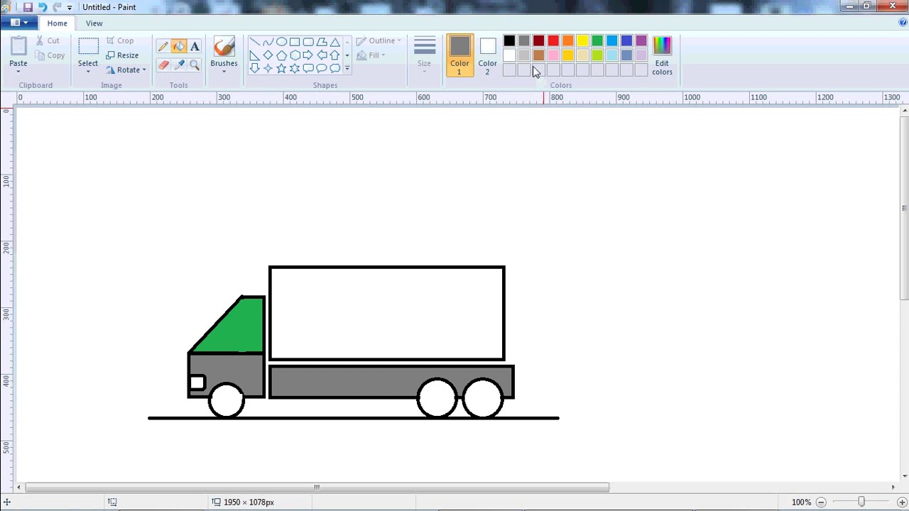 Belajar Menggambar Dengan Ms Paint - YouTube