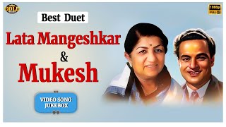 Lata Mangeshkar & Mukesh's Best Duet Video Songs Jukebox - (HD) Hindi Old Bollywood Songs