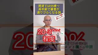 賃貸市場の高年齢は55歳以上を指します。入居審査が通らなくなって審査落ちする年齢も高齢者だからです。