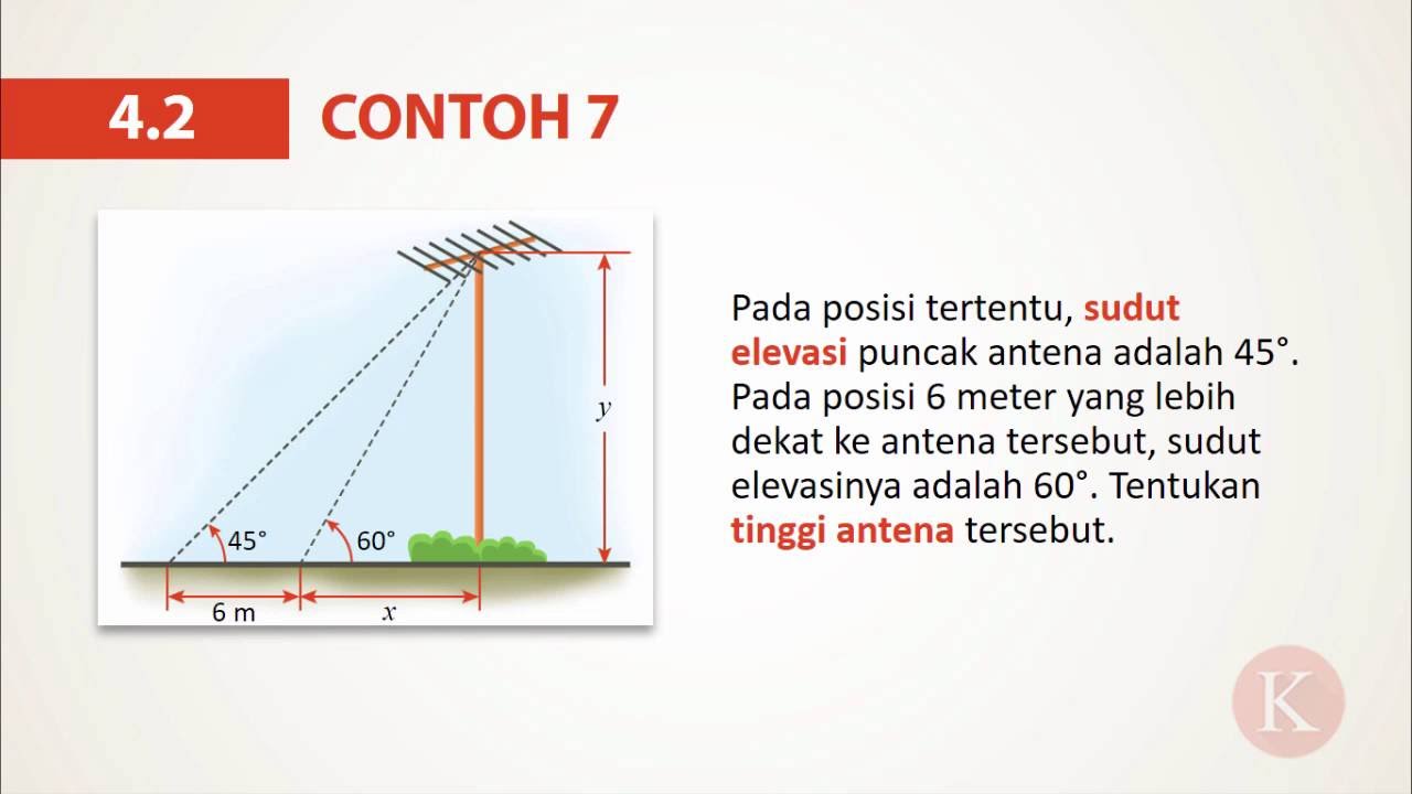 4.2 Contoh 7 Menentukan Tinggi Objek Melalui Jarak - YouTube