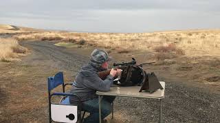 My dad shooting his ruger no 1 in 270 weatherby mag