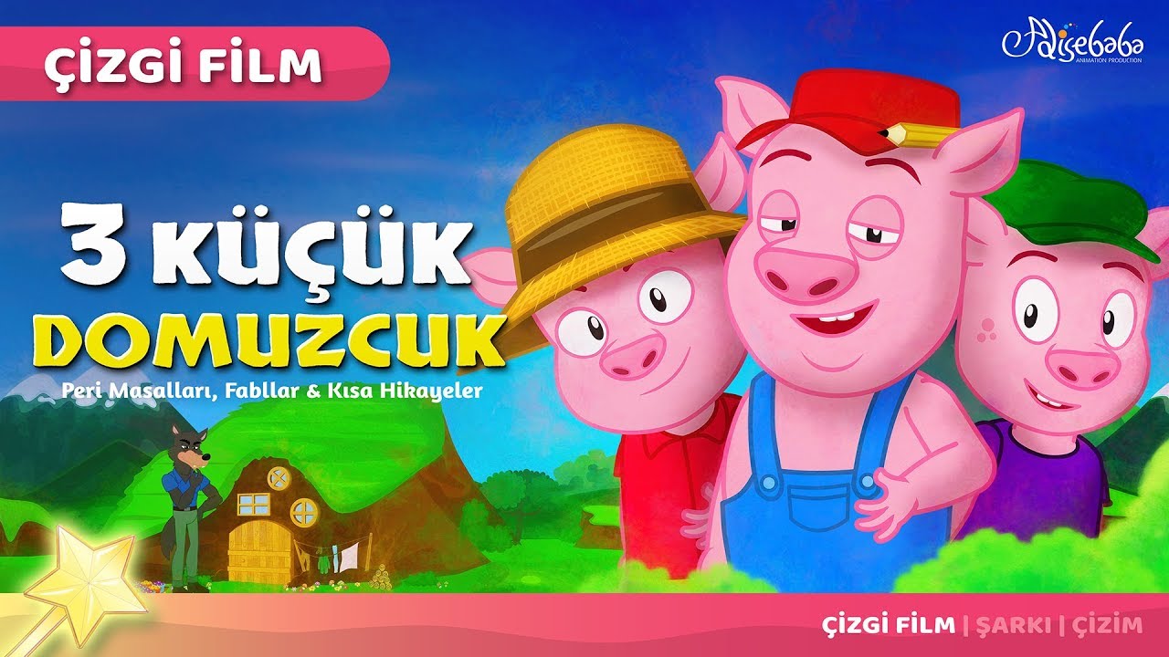 Adisebaba Çizgi Film Masallar - Üç Küçük Domuzcuk - YouTube