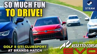 Assetto Corsa EVO - Golf 8 GTI Clubsport - Brands Hatch - 03 Lap Quick Race - 100% Opponent Skill