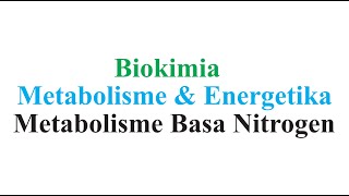 Biokimia - Metabolisme Nukleotida