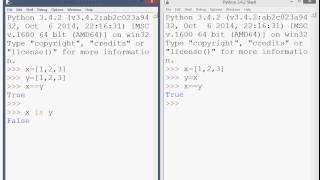 python programming : Can you explain this ? Equality and Identity