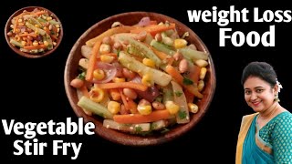 Vegetable Stir Fry For Weight Loss - 10 Minutes Healthy Dinner Recipe - Stir Fried | Healthy Recipes