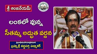 లంకలో వున్న సీతమ్మ అద్భుత వర్ణన  | బ్రహ్మశ్రీ వద్దిపర్తి పద్మాకర్ |శ్రీ ఆంజనేయం