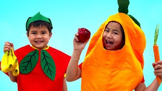 Yummy Fruits & Vegetables Song | Jannie Toys and Colors Nursery Rhymes & Kids Songs