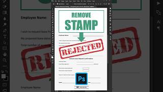 Photoshop Tutorial: Remove Document Stamp #shorts #photoshop #tutorial