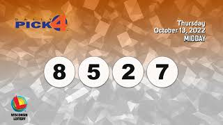 Wisconsin Lottery Midday Draw 10/13/2022