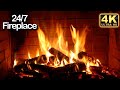 Relaxing Fireplace with Instrumental Christmas Music 24/7 🔥 Fireplace Christmas Music 🎄 Yule Log