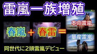 【ウイポ10 2024】春雷が2年連続で生れたので雷嵐配合で増殖する！〖配合理論〗＃ウイニングポスト10