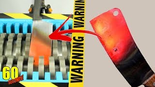 【60秒間の実験】シュレッダー VS 輝く1000度スチールナイフ | Glowing 1000 degree Steel Knife (60 Seconds!)