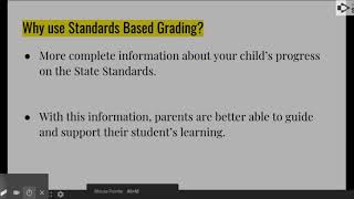 Standards Based Grading Parent Presentation - Google Slides