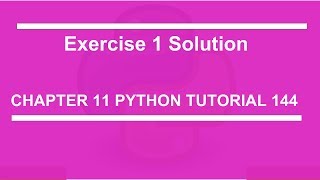 Exercise 1 solution : Python tutorial 144