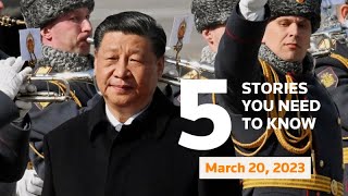 March 20, 2023: China meets Russia, Stocks down on Credit Suisse, Trump, Macron, Israel