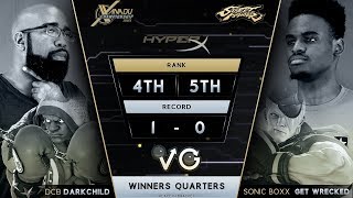 XCS FGC Finals SFV - DCB | Darkchild (Balrog) Vs. Sonicboxx | geTwreCked (Ed) Street Fighter V WQ