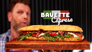 Broodje BAVETTE caprese op de BBQ!